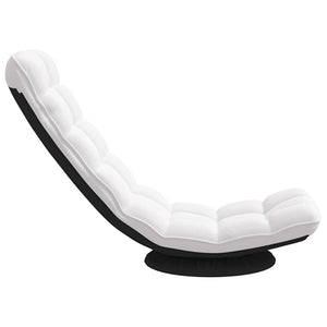 Drehbarer Bodenstuhl Weiß Stoff 70x51x79 cm