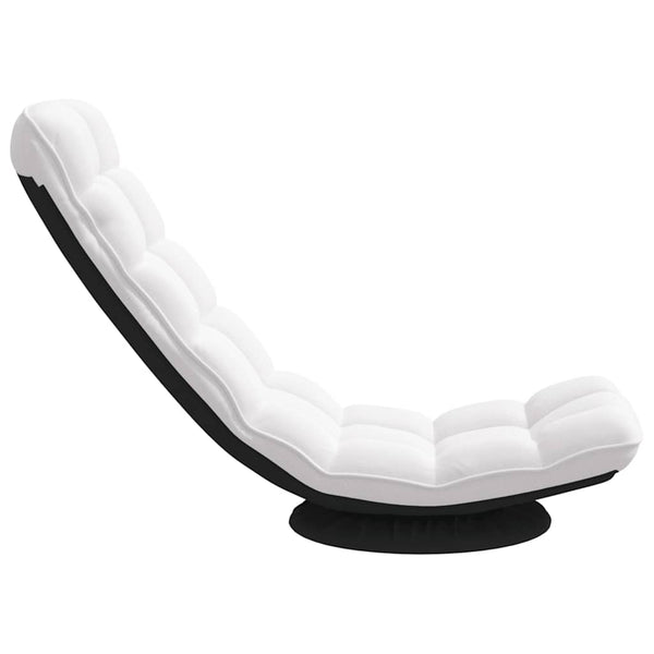 Drehbarer Bodenstuhl Weiß Stoff 70x51x79 cm