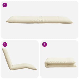 Klappbare Sonnenliege Creme Oxford-Gewebe