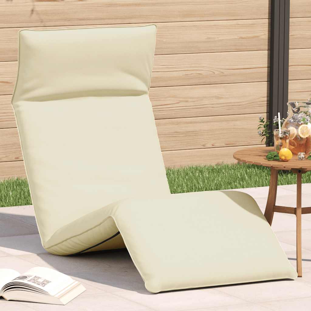 Klappbare Sonnenliege Creme Oxford-Gewebe