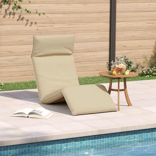 Faltbare Sonnenliege Beige Oxford-Gewebe