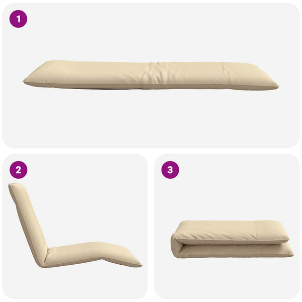 Faltbare Sonnenliege Beige Oxford-Gewebe