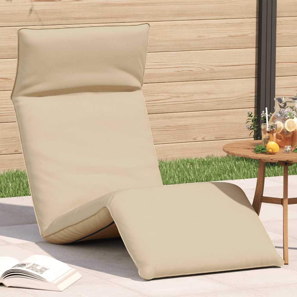 Faltbare Sonnenliege Beige Oxford-Gewebe