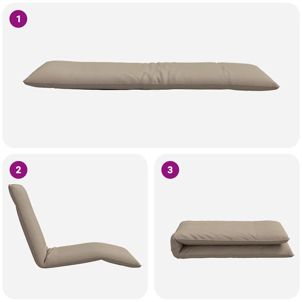 Klappbare Sonnenliege Taupe Oxford-Gewebe