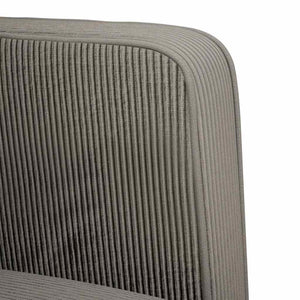 Sessel Hellgrau Cordstoff Armlehnen