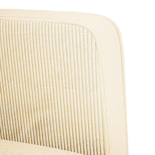 Sessel Creme Cordstoff Armlehnen 54 cm