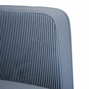 Blauer Cord Sessel mit Armlehnen