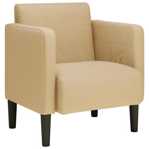 Graugrüner Cord Sessel mit Armlehnen 54 cm