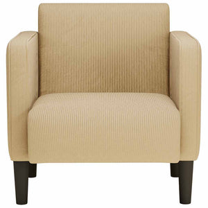 Graugrüner Cord Sessel mit Armlehnen 54 cm