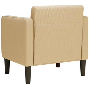 Graugrüner Cord Sessel mit Armlehnen 54 cm