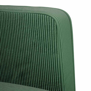 Dunkelgrüner Cord Sessel mit Armlehnen