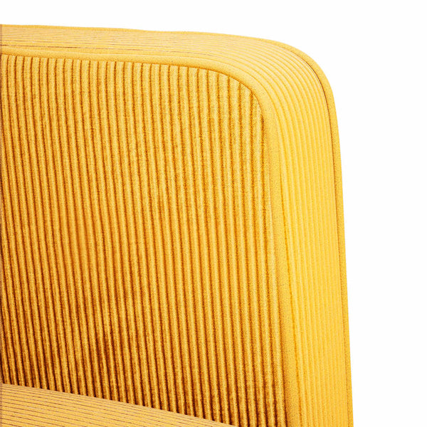Hellgelber Cord Sessel mit Armlehnen