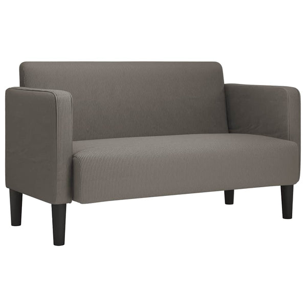 Zweisitzer Sofa Hellgrau Cord 109cm