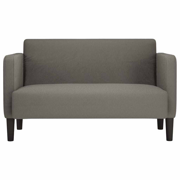 Zweisitzer Sofa Hellgrau Cord 109cm