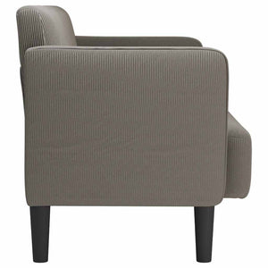 Zweisitzer Sofa Hellgrau Cord 109cm
