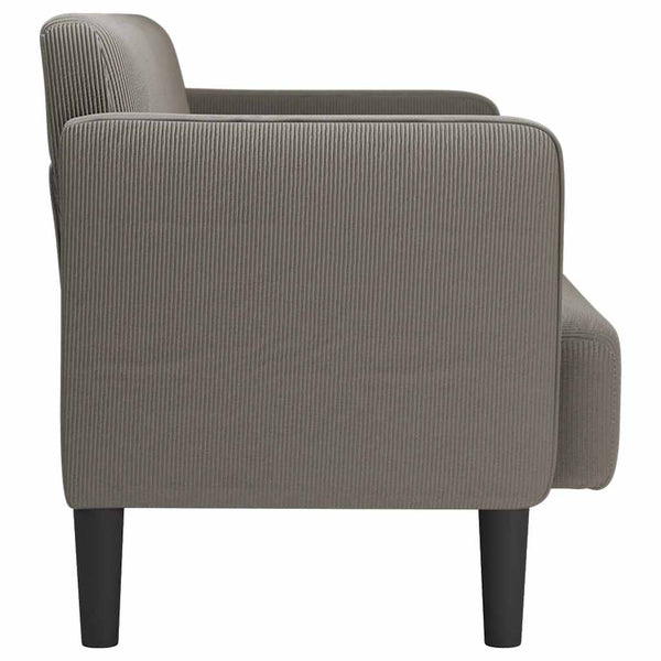 Zweisitzer Sofa Hellgrau Cord 109cm