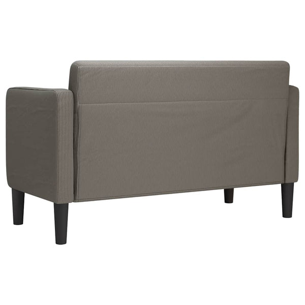 Zweisitzer Sofa Hellgrau Cord 109cm