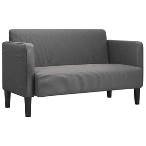 Dunkelgraues Cord Zweisitzer Sofa 109 cm