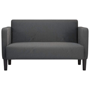 Dunkelgraues Cord Zweisitzer Sofa 109 cm