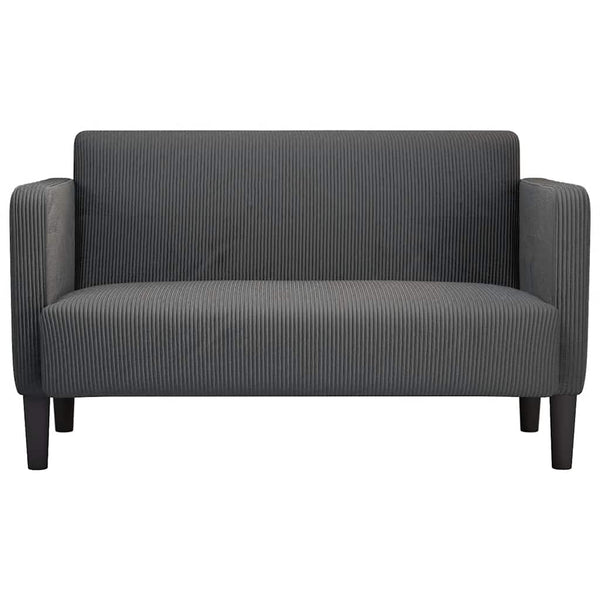 Dunkelgraues Cord Zweisitzer Sofa 109 cm