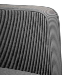 Dunkelgraues Cord Zweisitzer Sofa 109 cm