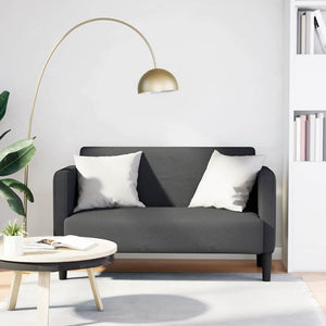 Dunkelgraues Cord Zweisitzer Sofa 109 cm