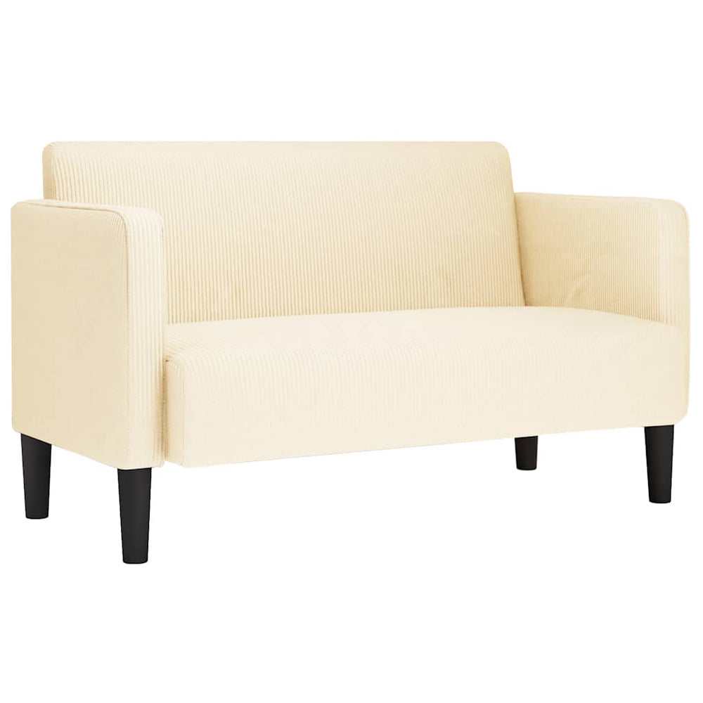 Creme Cord Zweisitzer Sofa 109 cm