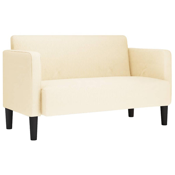 Creme Cord Zweisitzer Sofa 109 cm