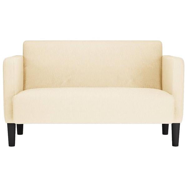 Creme Cord Zweisitzer Sofa 109 cm