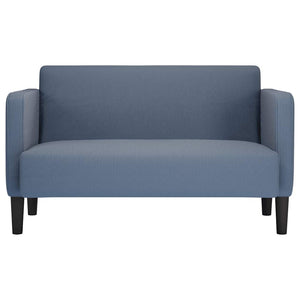 Blaues Cord Zweisitzer-Sofa, 109 cm