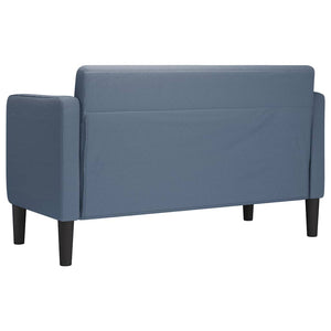 Blaues Cord Zweisitzer-Sofa, 109 cm