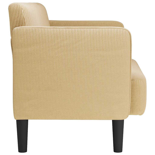 Graugrünes Cord Zweisitzer Sofa 109 cm