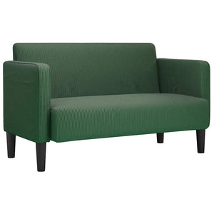 Dunkelgrünes Cord Zweisitzer Sofa 109 cm