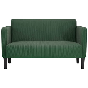 Dunkelgrünes Cord Zweisitzer Sofa 109 cm