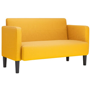 vidaXL Canapé deux places jaune clair 109 cm en velours côtelé
