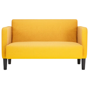 vidaXL Canapé deux places jaune clair 109 cm en velours côtelé