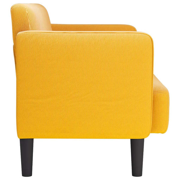 vidaXL Canapé deux places jaune clair 109 cm en velours côtelé