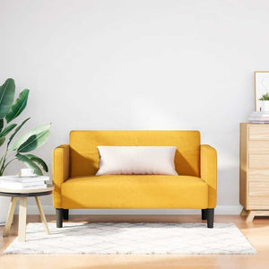 vidaXL Canapé deux places jaune clair 109 cm en velours côtelé