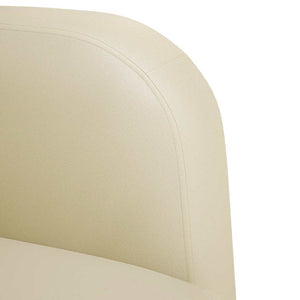 Sessel Creme Kunstleder Armlehnen 54 cm