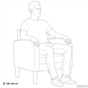 Grauer Sessel mit Armlehnen Kunstleder 54cm