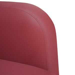 Sessel Weinrot Kunstleder Armlehnen 54cm