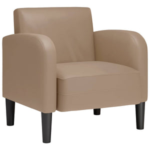 Sessel Cappuccino-Braun Kunstleder Armlehnen 54 cm