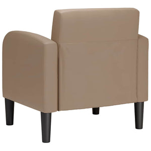 Sessel Cappuccino-Braun Kunstleder Armlehnen 54 cm