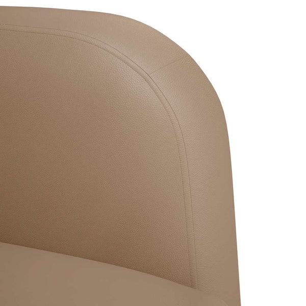 Sessel Cappuccino-Braun Kunstleder Armlehnen 54 cm
