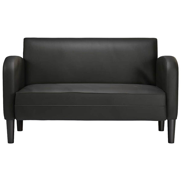 Canapé à 2 places vidaXL noir 110 cm cuir synthétique