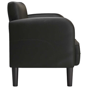 Canapé à 2 places vidaXL noir 110 cm cuir synthétique