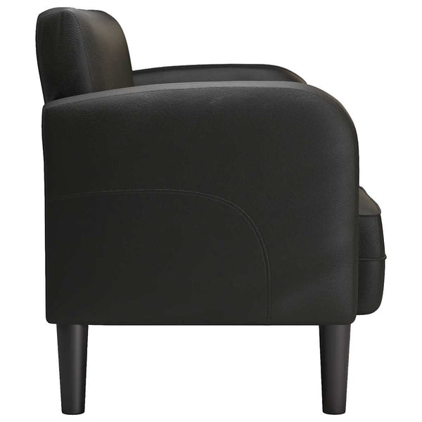 Canapé à 2 places vidaXL noir 110 cm cuir synthétique