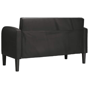 Canapé à 2 places vidaXL noir 110 cm cuir synthétique