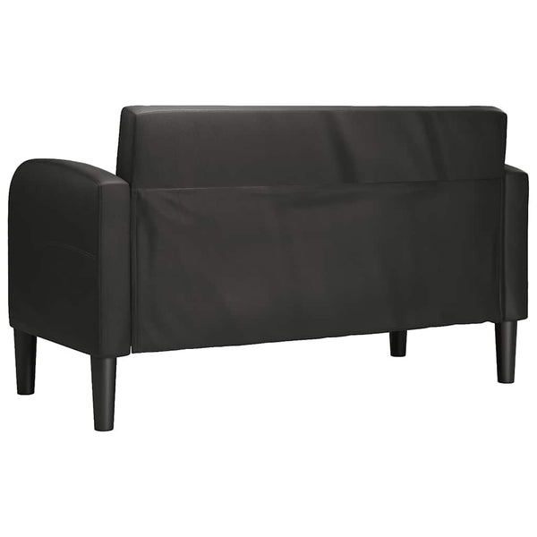 Canapé à 2 places vidaXL noir 110 cm cuir synthétique