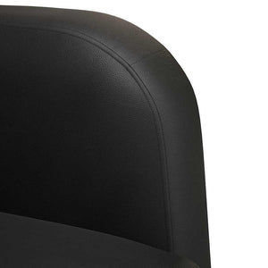 Canapé à 2 places vidaXL noir 110 cm cuir synthétique